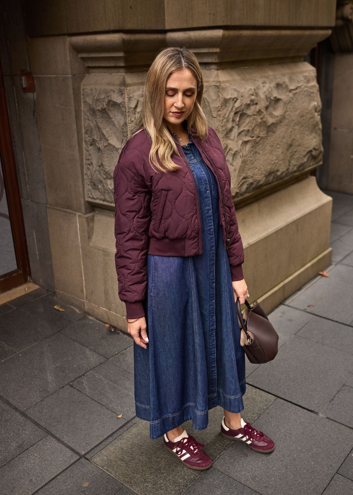 REECE BOMBER JACKET - WINE