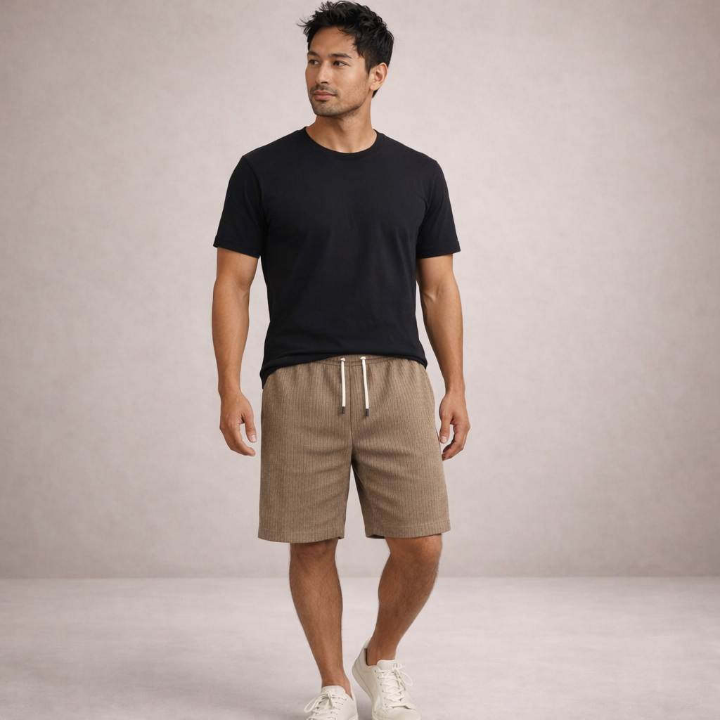 Men’s Drawstring Linen Summer Shorts Casual Relaxed Fit