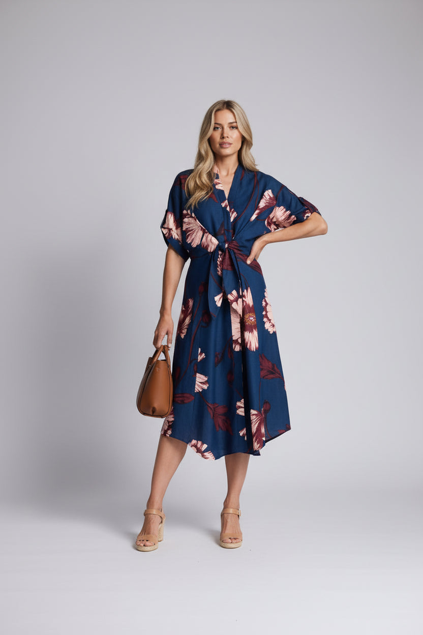 Women's Printed Cotton Voile Blouse - Lightweight Long Sleeve Shirt, Floral Pattern Button-Front Top