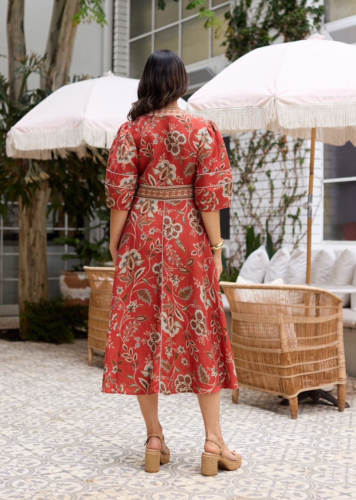 VALENTINA MIDI DRESS - POSEY PRINT