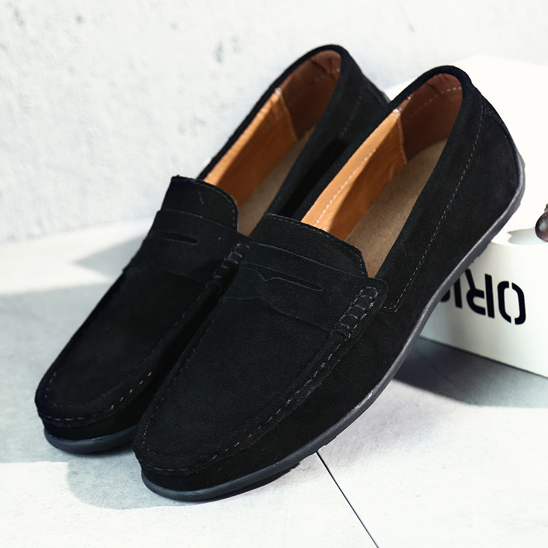 Men’s Suede Penny Loafers Refined Slip-On Casual Shoes