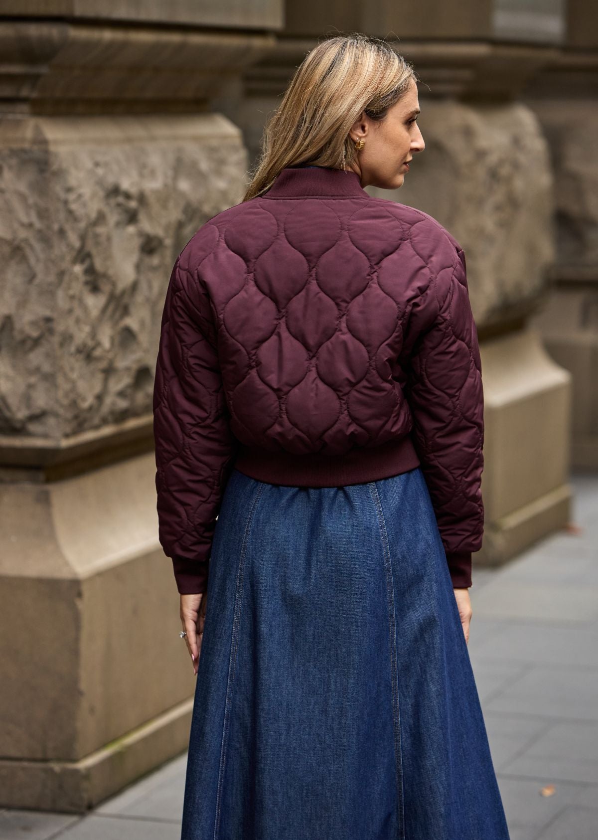 REECE BOMBER JACKET - WINE