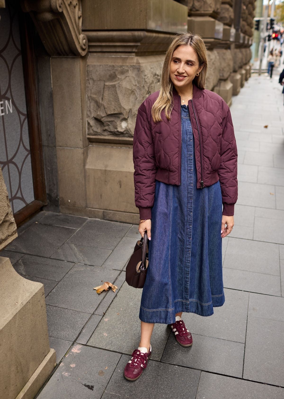 REECE BOMBER JACKET - WINE