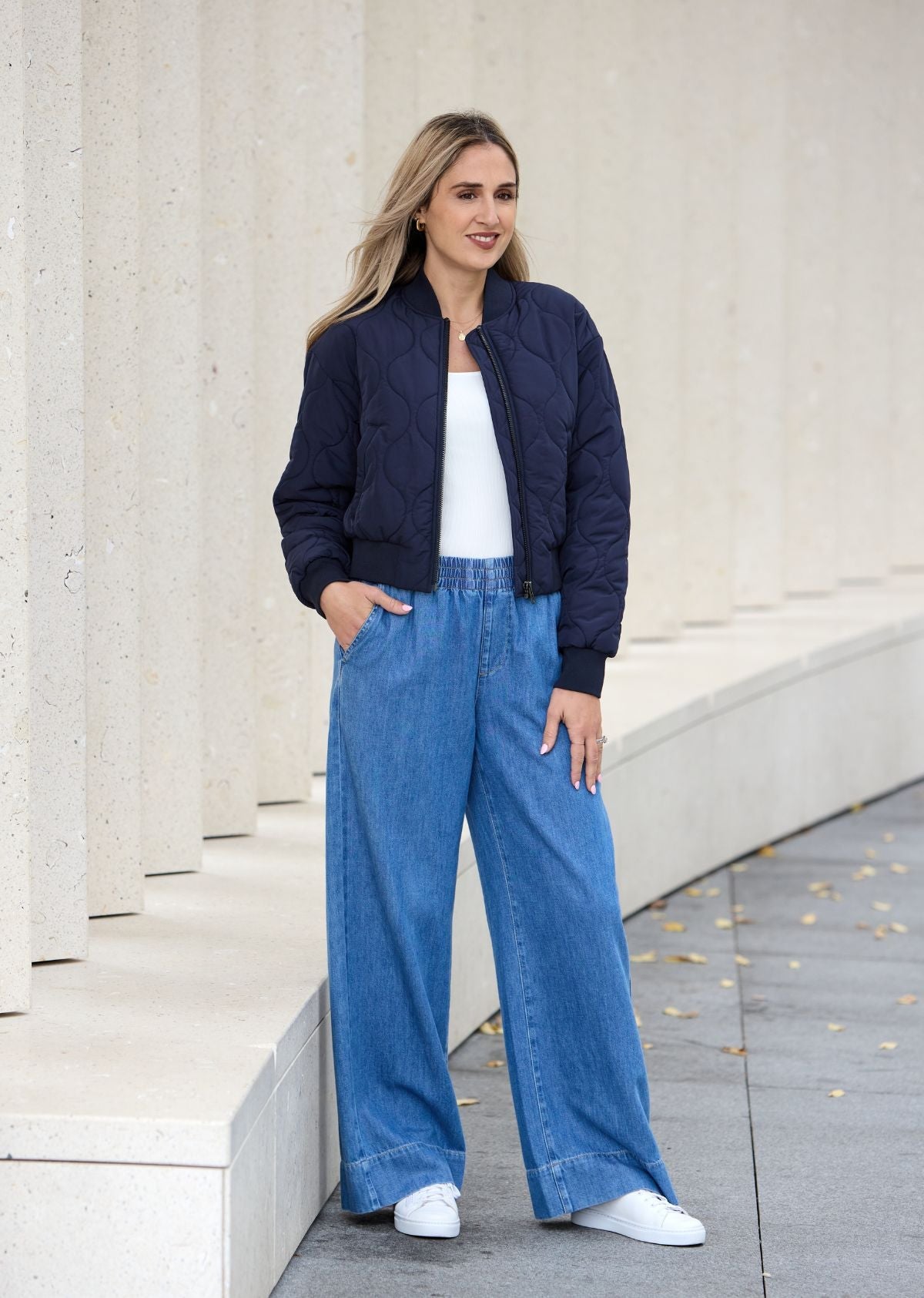 REECE BOMBER JACKET - FRENCH NAVY