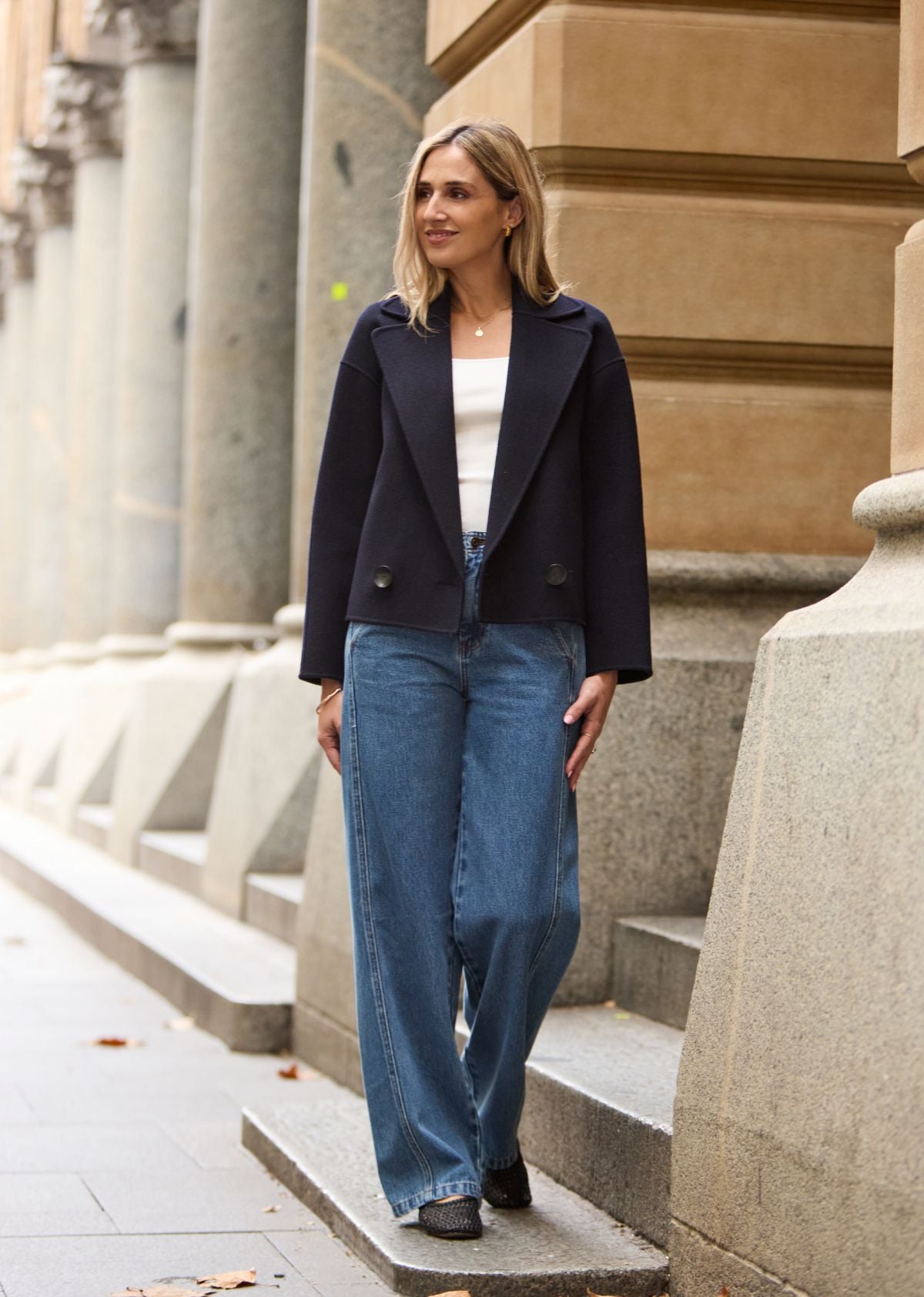 WINSLOW CROP JACKET - FRENCH NAVY