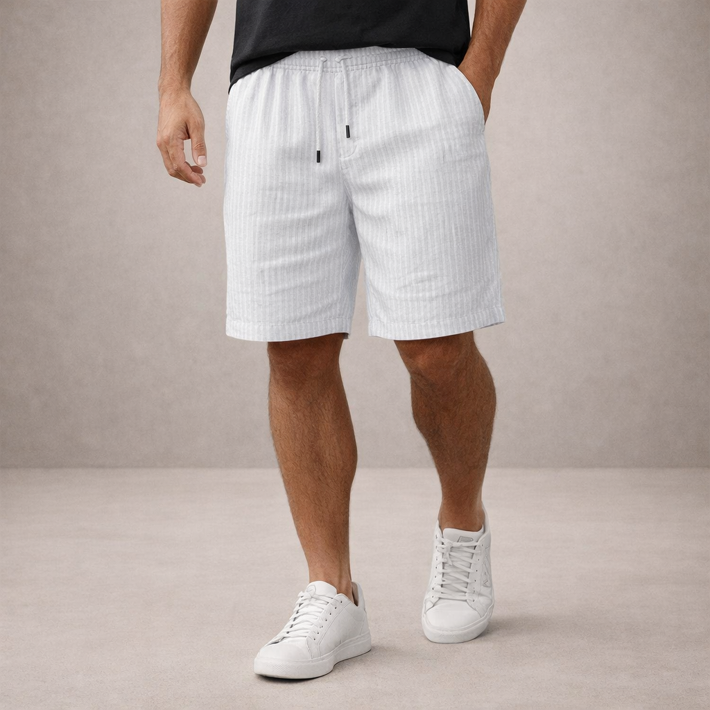 Men’s Drawstring Linen Summer Shorts Casual Relaxed Fit