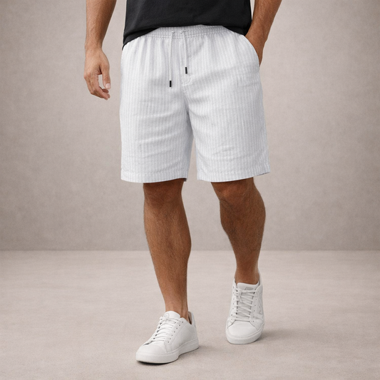 Men’s Drawstring Linen Summer Shorts Casual Relaxed Fit