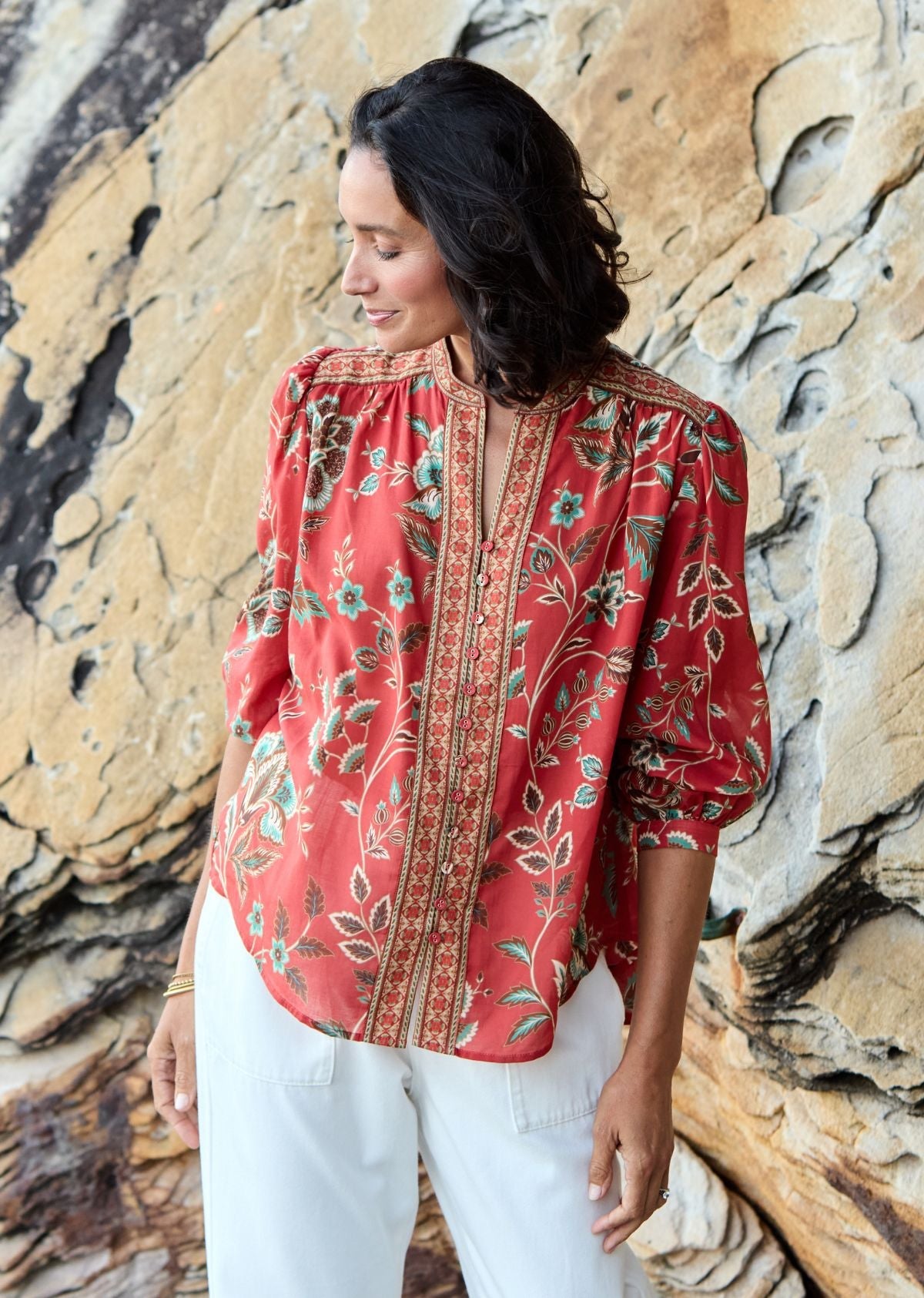 CATALINA BLOUSE - POSEY PRINT