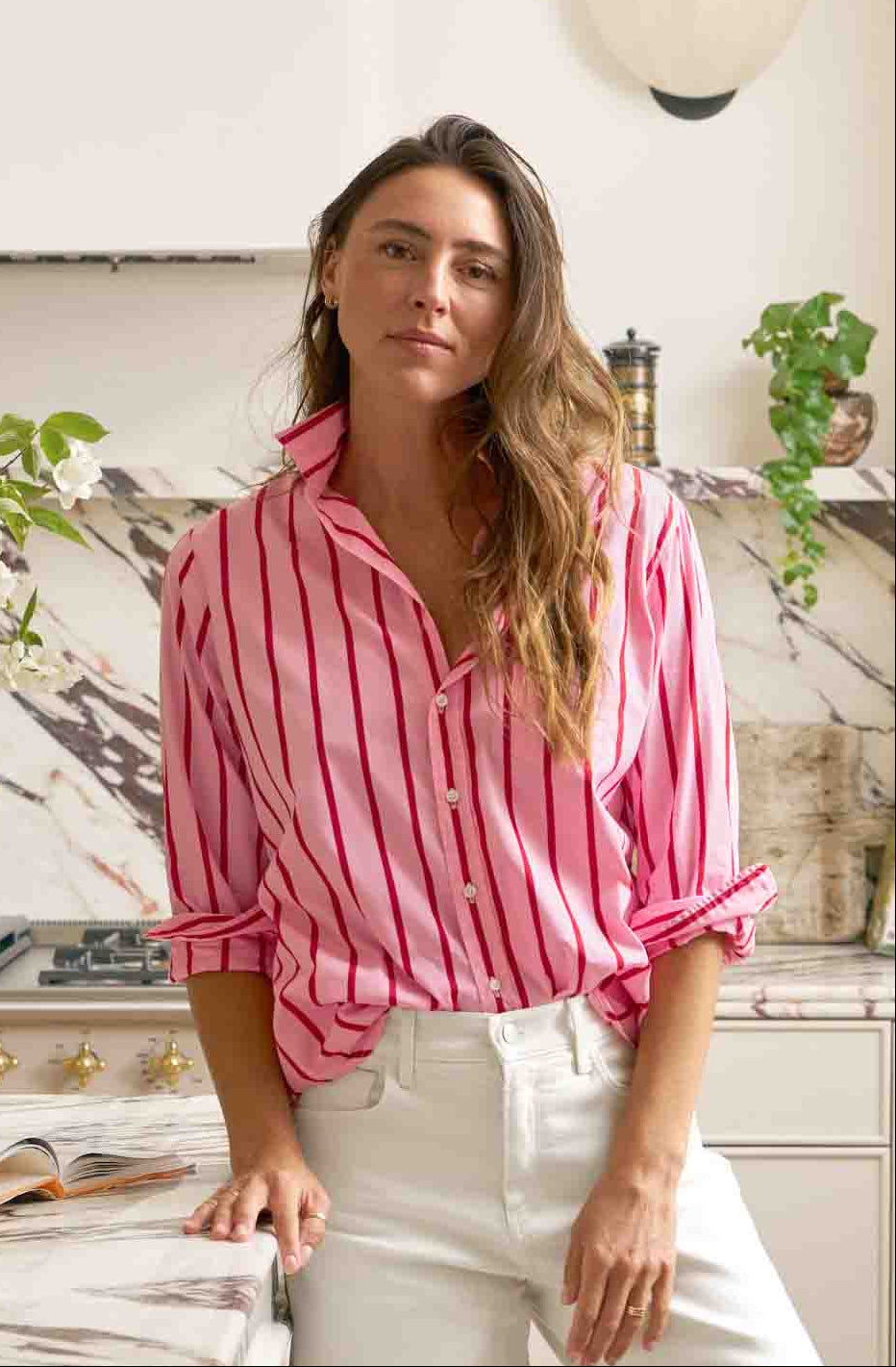 EILEEN Pink and Red Stripe, Superluxe