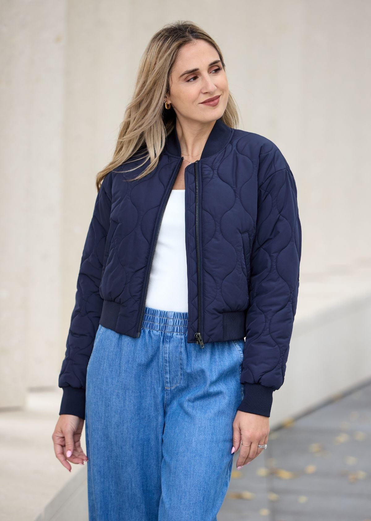 REECE BOMBER JACKET - FRENCH NAVY