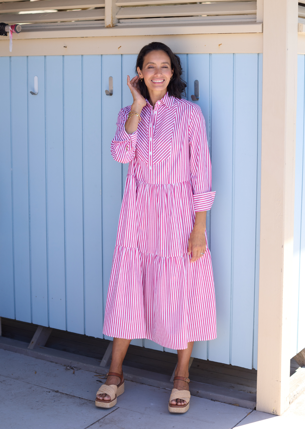 JASMINE SHIRTDRESS - BERRY