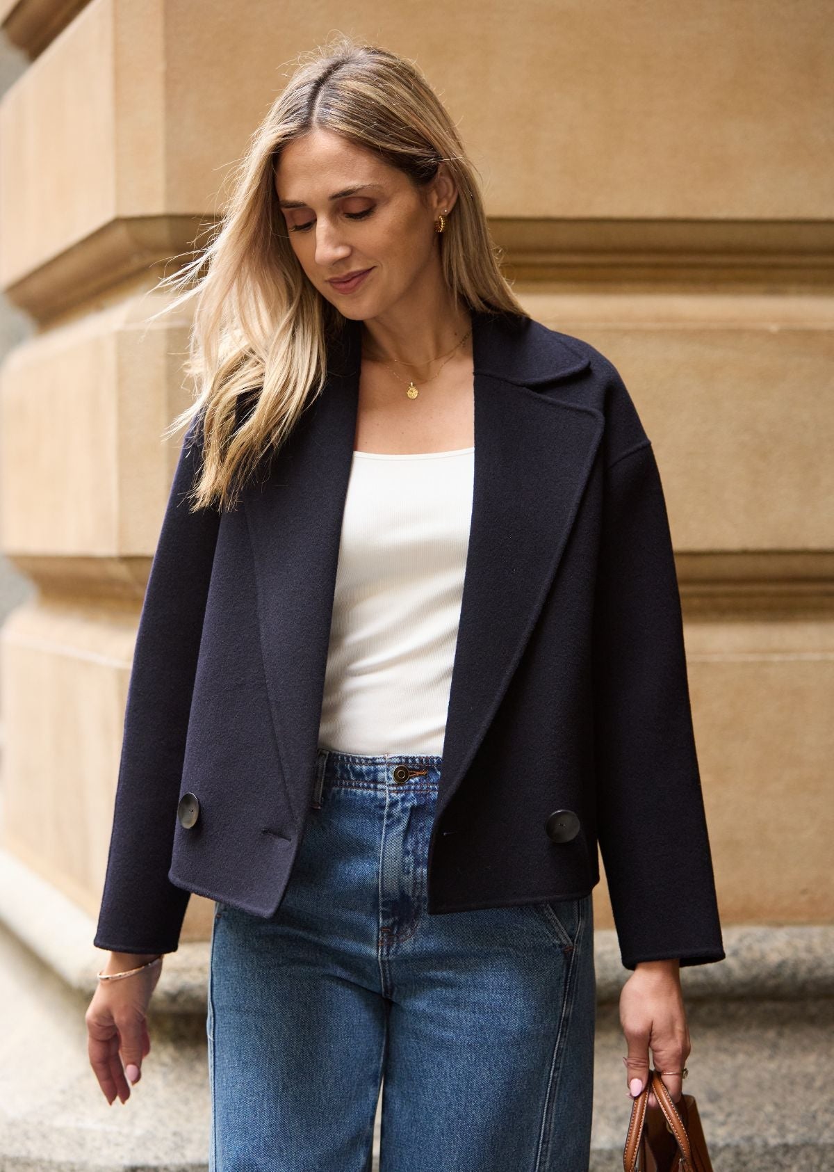 WINSLOW CROP JACKET - FRENCH NAVY