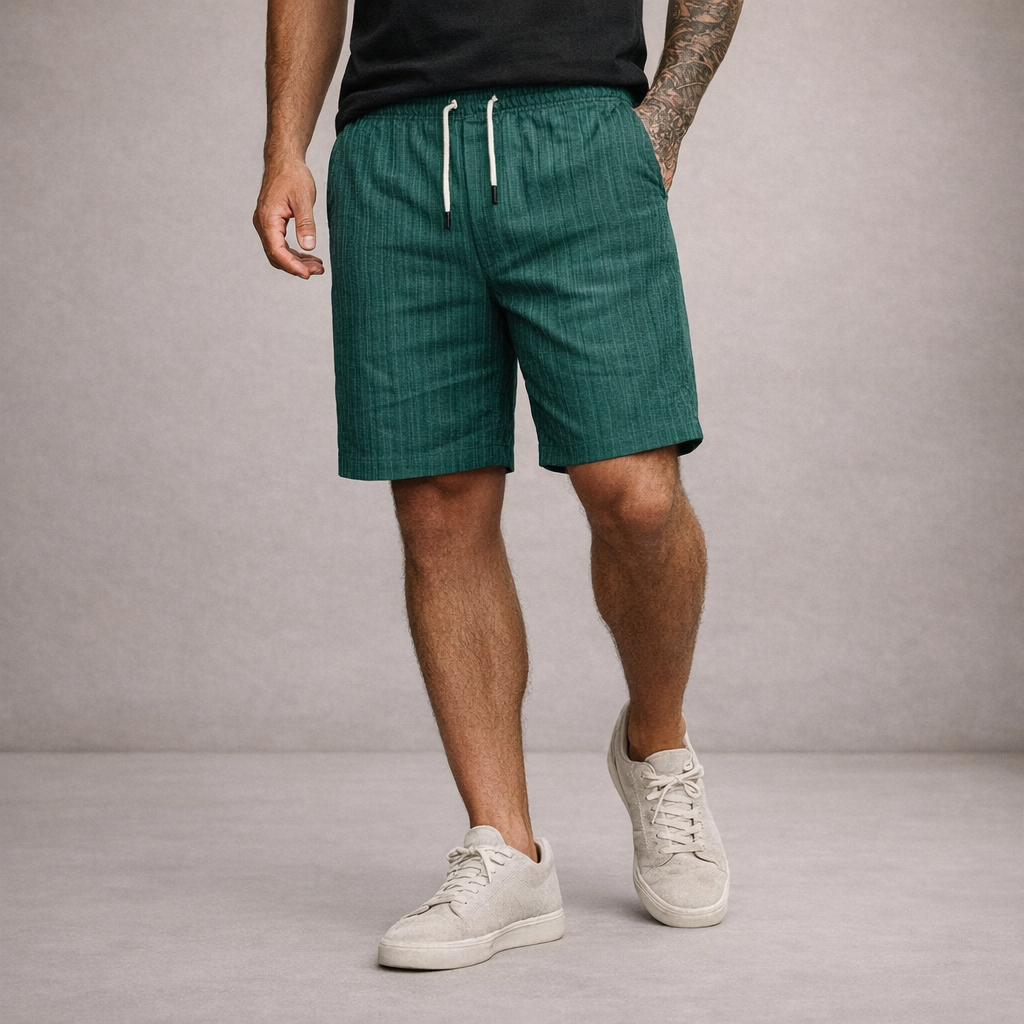 Men’s Drawstring Linen Summer Shorts Casual Relaxed Fit