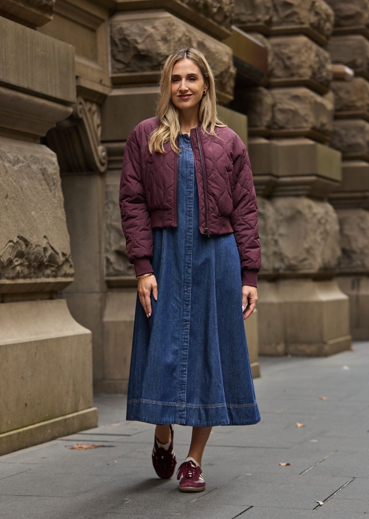 REECE BOMBER JACKET - WINE