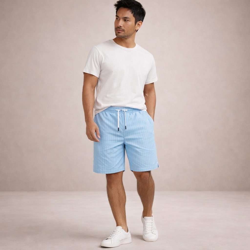 Men’s Drawstring Linen Summer Shorts Casual Relaxed Fit