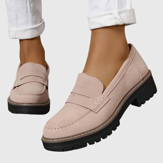 Goldenshore Women's Suede Slip-On Loafers - Timeless Casual Walking Flats, Comfortable Non-Slip Shoes