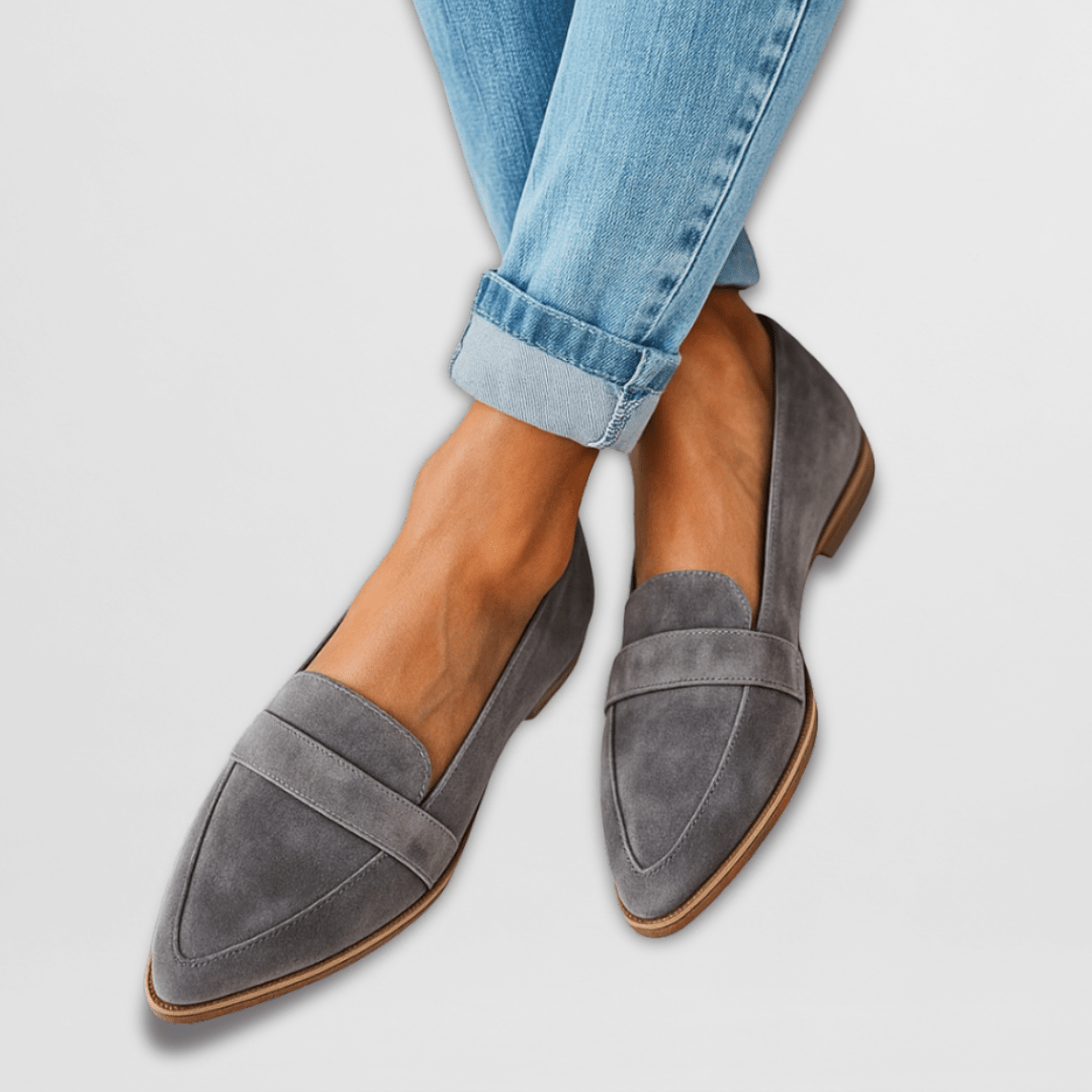 Goldenshore Women's Soft Suede Loafers - Pointed Toe Casual Walking Flats, Classic Driving Shoes
