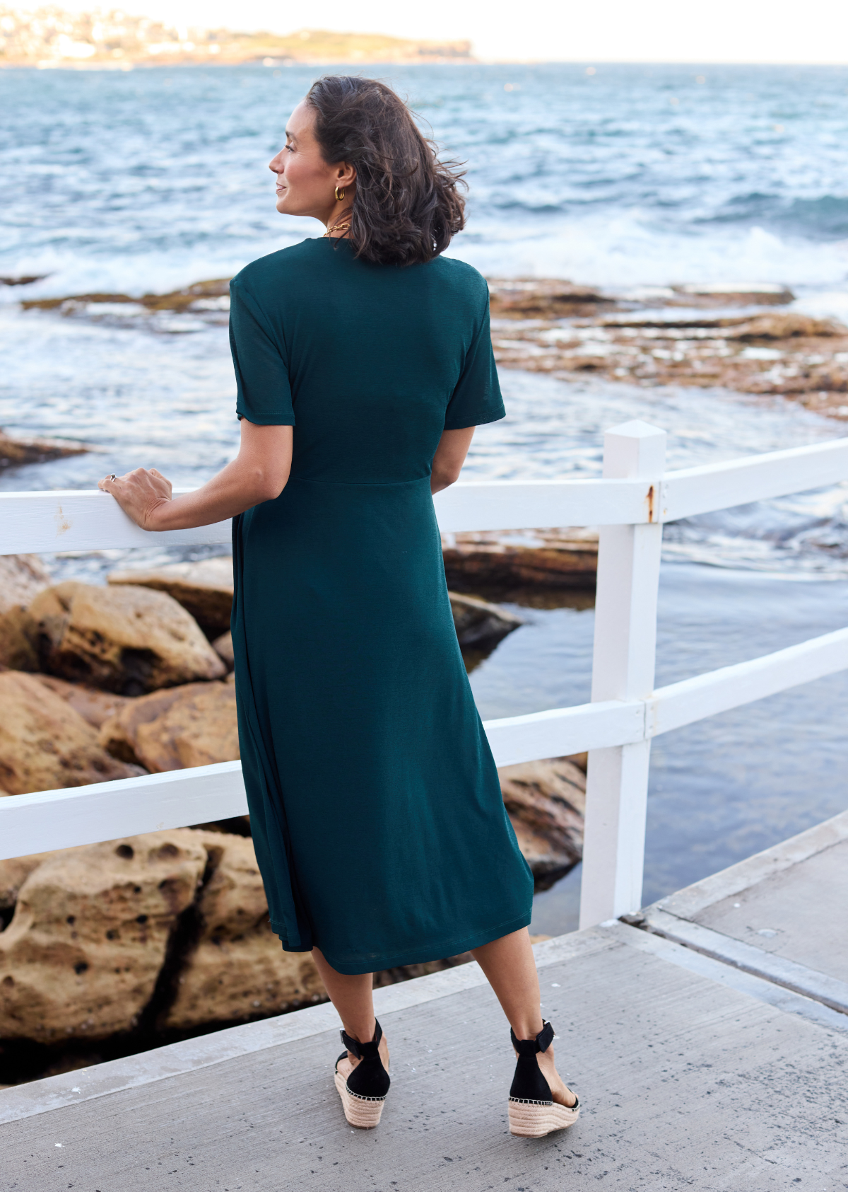 JESINTA JERSEY DRESS - EMERALD