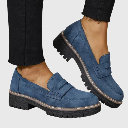 Goldenshore Women's Suede Slip-On Loafers - Timeless Casual Walking Flats, Comfortable Non-Slip Shoes
