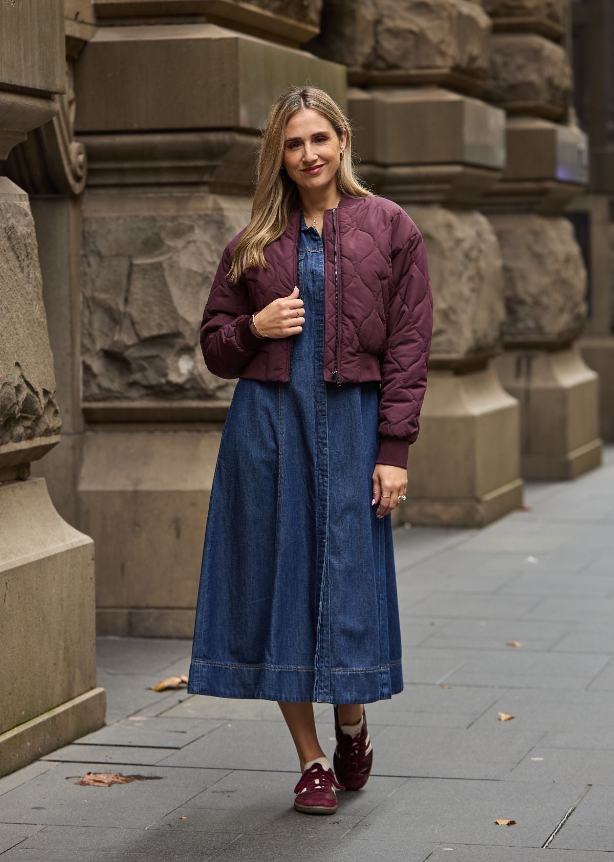 REECE BOMBER JACKET - WINE