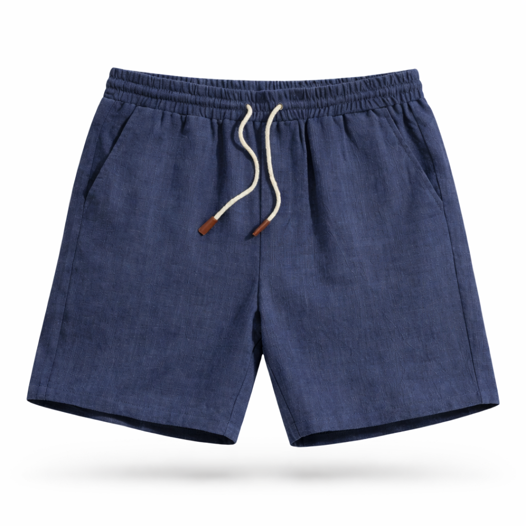 Men’s Linen Shorts Elastic Waist Drawstring Summer Fit