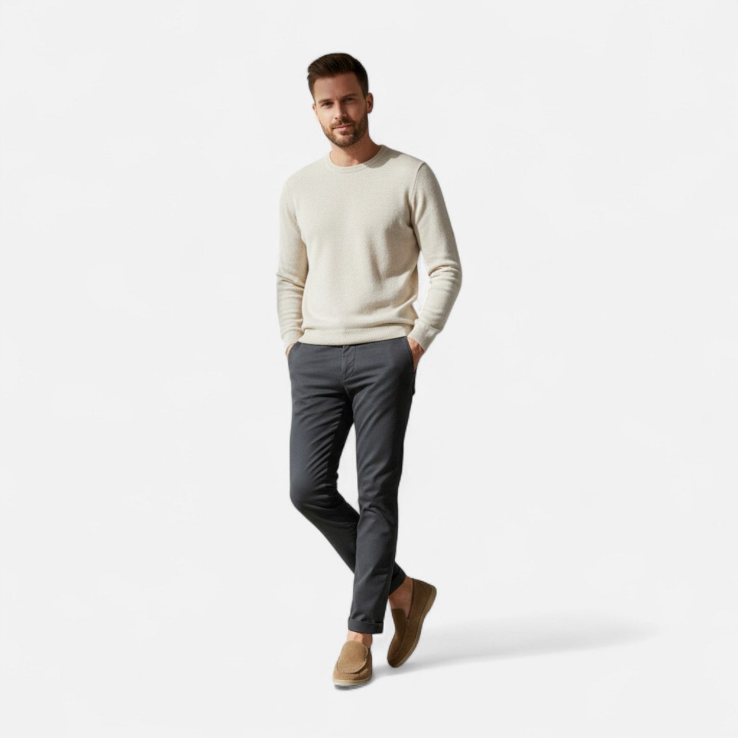 Valmonti | Man’s Old Money Suede Loafers