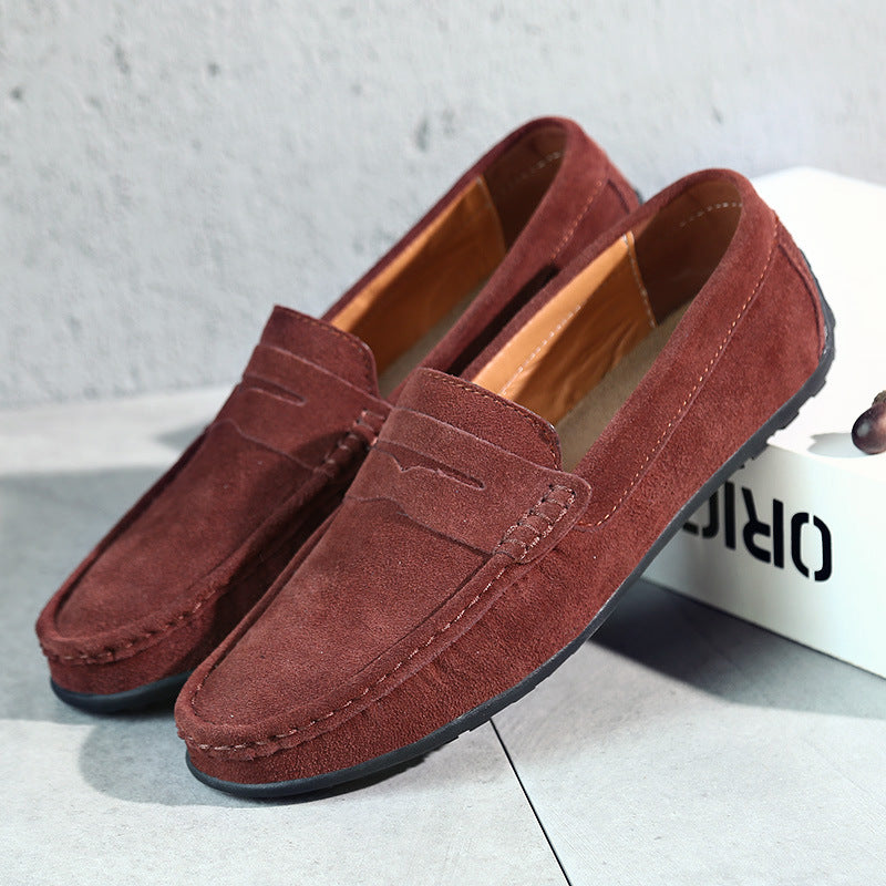 Men’s Suede Penny Loafers Refined Slip-On Casual Shoes