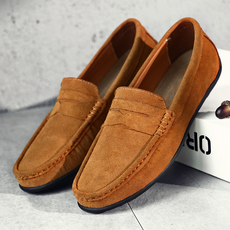 Men’s Suede Penny Loafers Refined Slip-On Casual Shoes