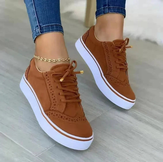 Goldenshore Women's Comfortable Slip-On Sneakers - Casual Platform Walking Shoes, Canvas Style