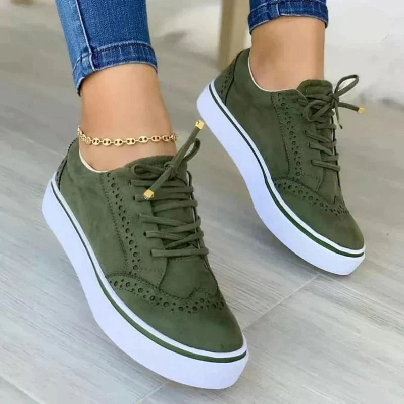 Goldenshore Women's Comfortable Slip-On Sneakers - Casual Platform Walking Shoes, Canvas Style