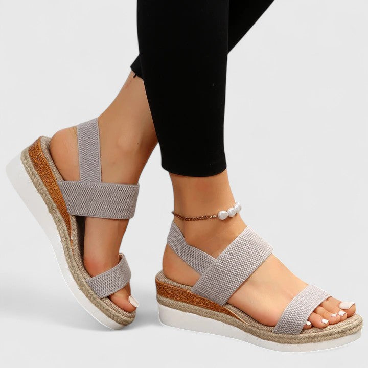 Goldenshore Women's Summer Comfort Sandals - Thick Platform Slingback Slides, Cushioned Beach Shoes