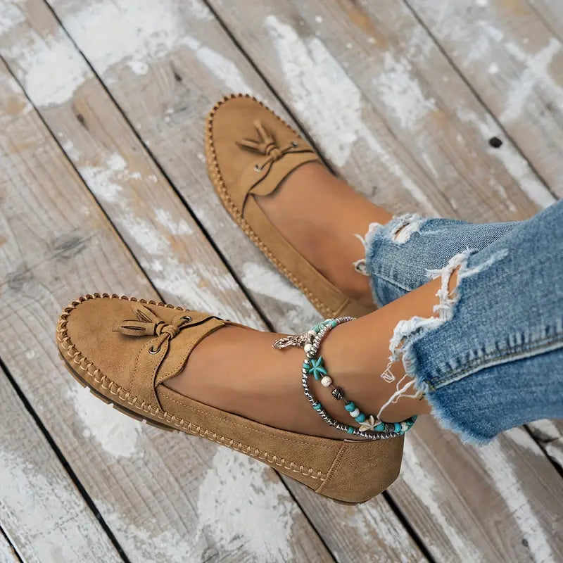Goldenshore Women's Soft Slip-On Loafers - Casual Walking Flats & Comfortable Lightweight Shoes