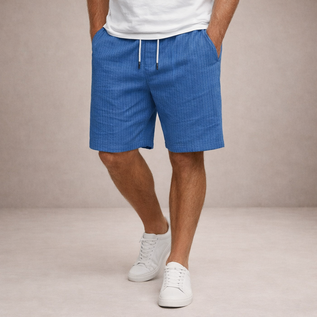 Men’s Drawstring Linen Summer Shorts Casual Relaxed Fit