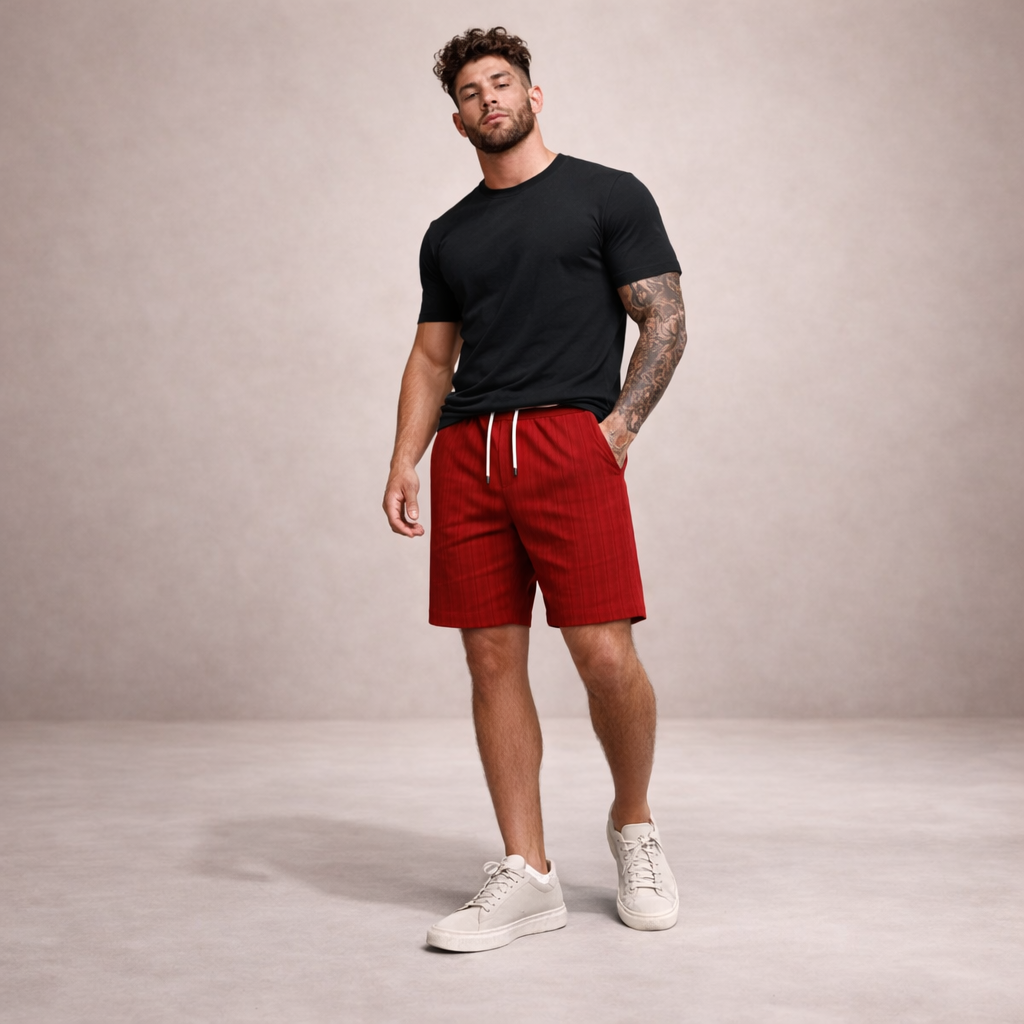 Men’s Drawstring Linen Summer Shorts Casual Relaxed Fit