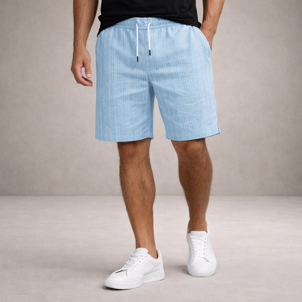 Men’s Drawstring Linen Summer Shorts Casual Relaxed Fit
