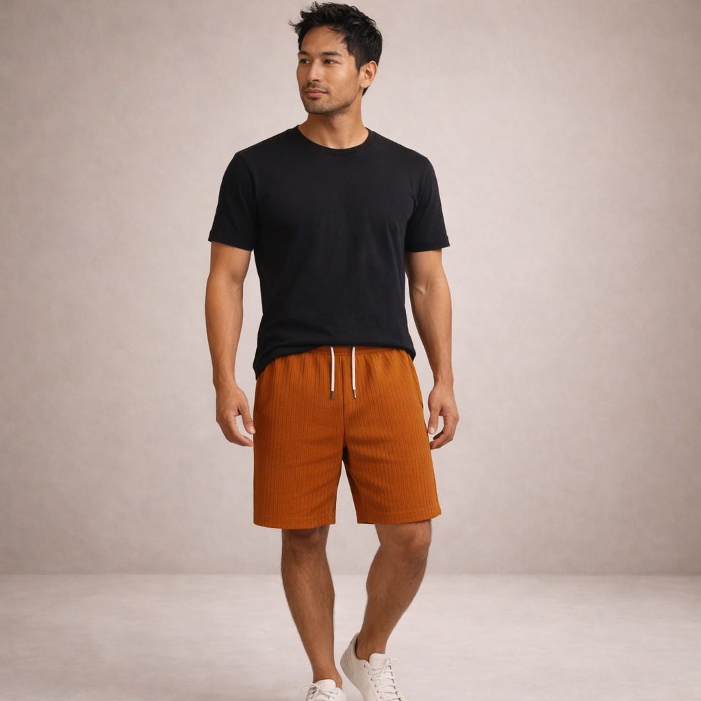Men’s Drawstring Linen Summer Shorts Casual Relaxed Fit