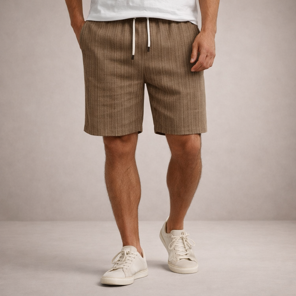 Men’s Drawstring Linen Summer Shorts Casual Relaxed Fit