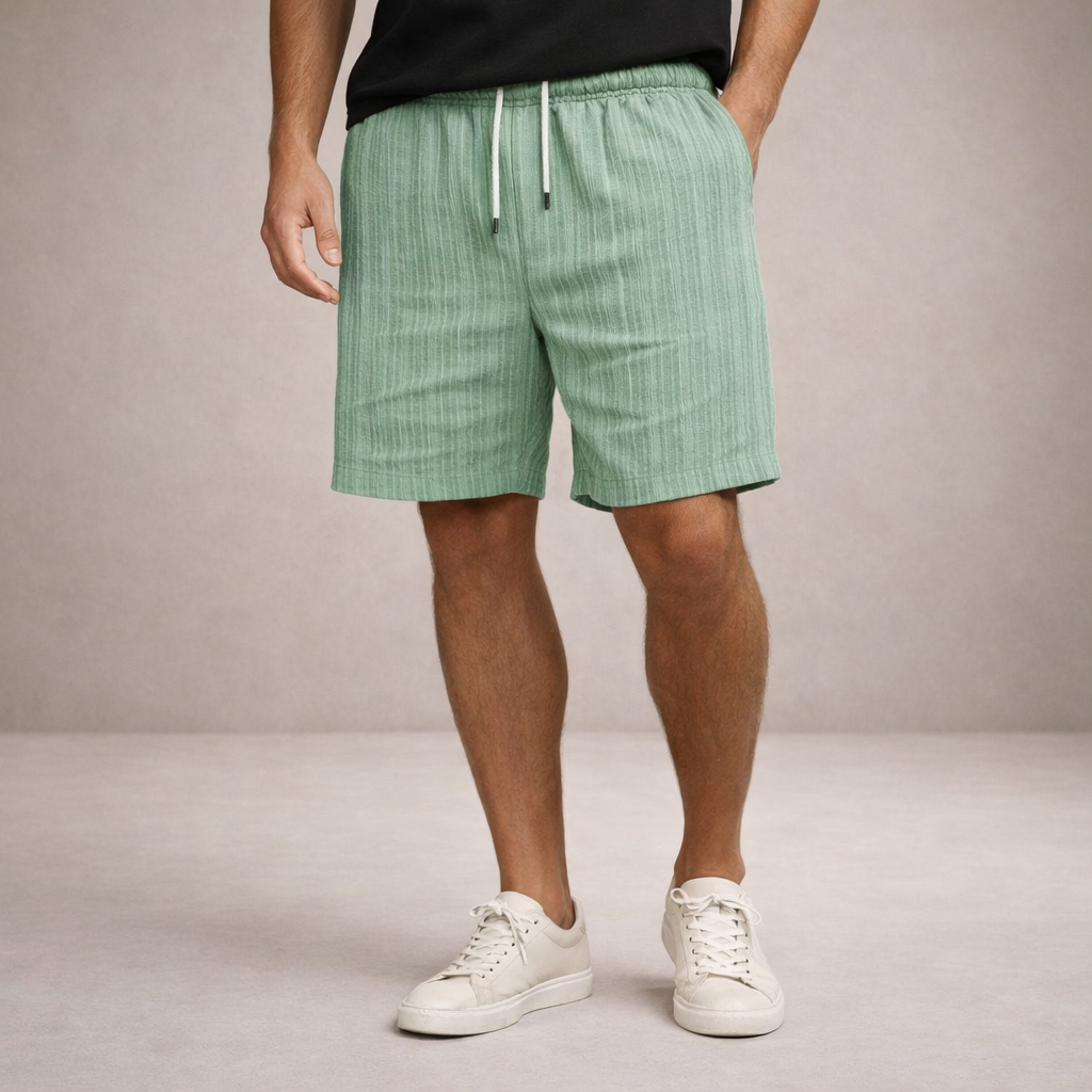 Men’s Drawstring Linen Summer Shorts Casual Relaxed Fit