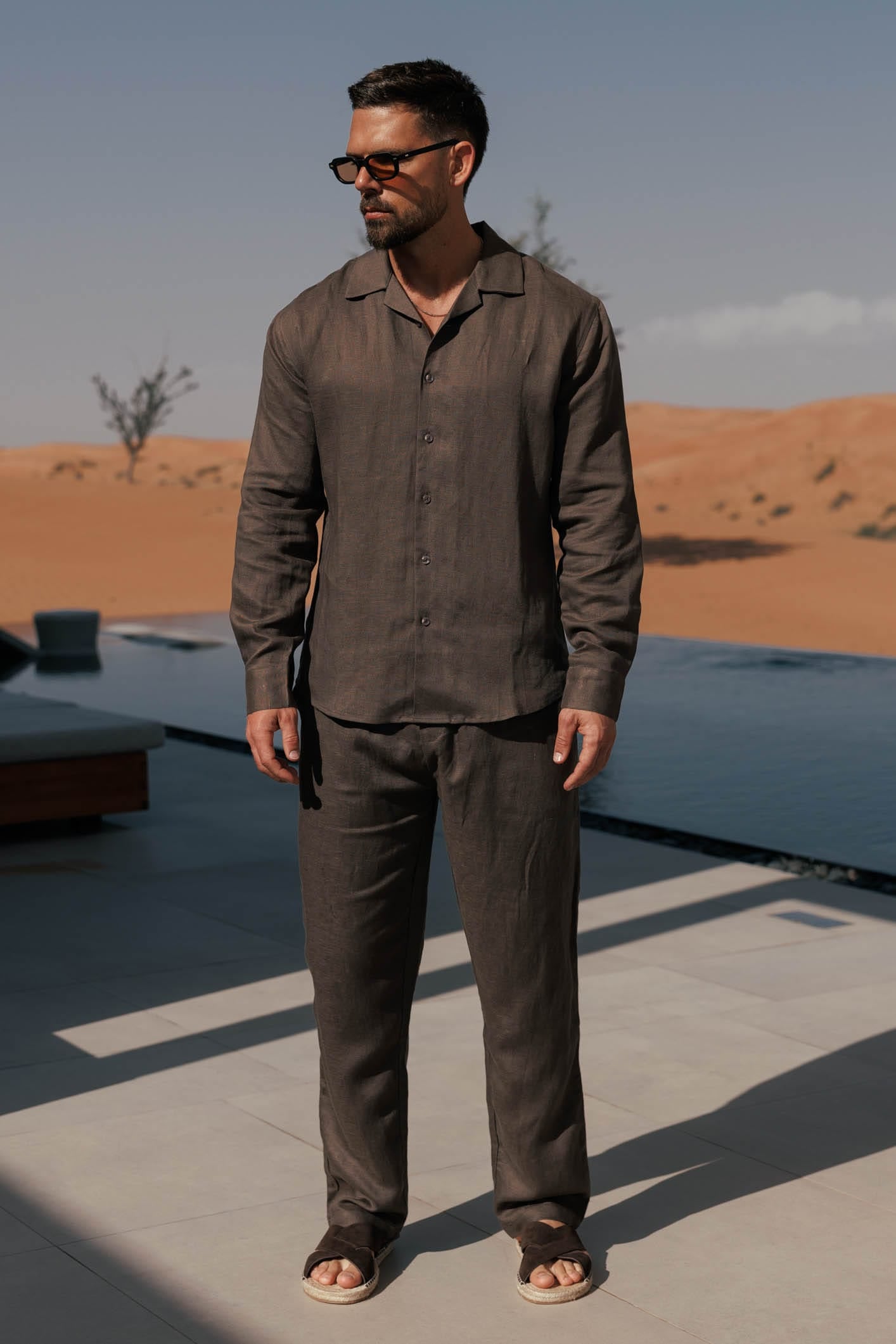 LINEN SHIRT - OAK
