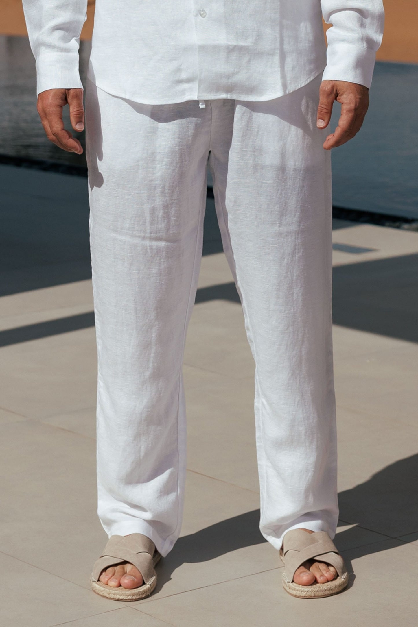 LINEN TROUSER - WHITE