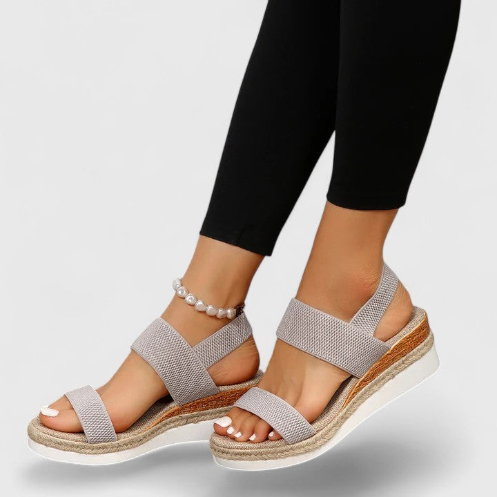 Goldenshore Women's Summer Comfort Sandals - Thick Platform Slingback Slides, Cushioned Beach Shoes