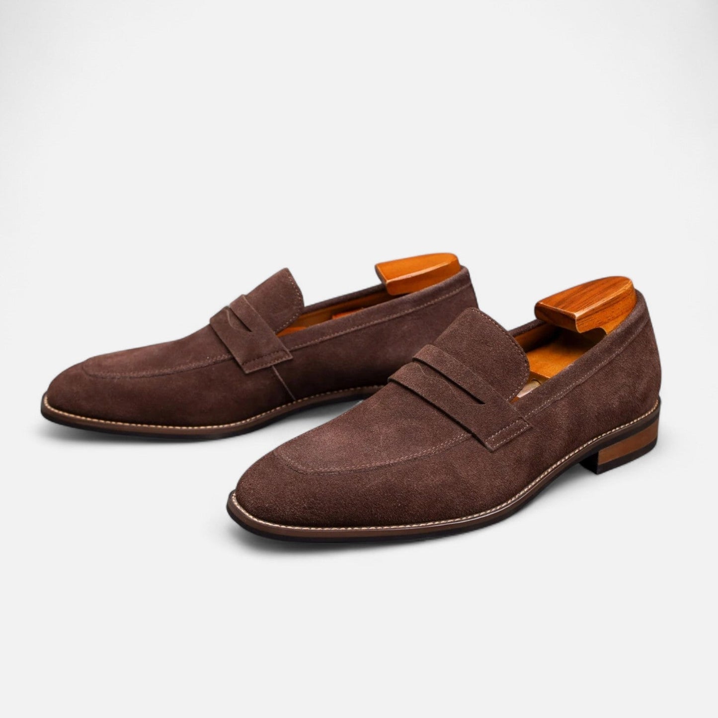 Men’s Suede Penny Loafers Classic Smart Slip-On Shoes
