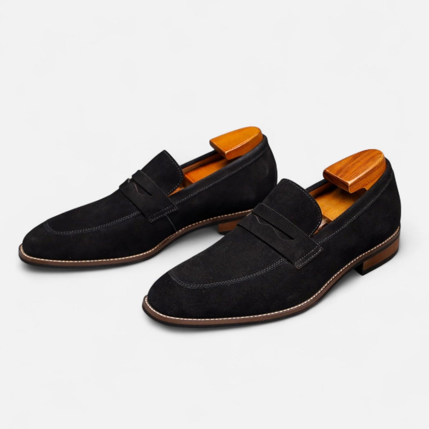 Men’s Suede Penny Loafers Classic Smart Slip-On Shoes