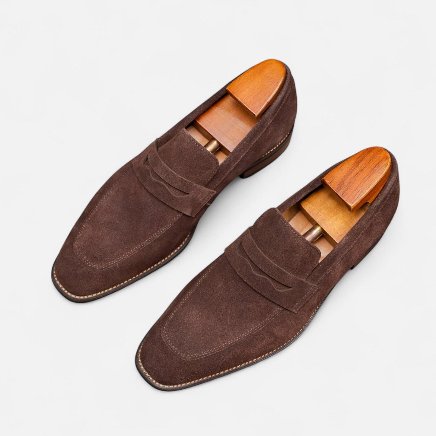 Men’s Suede Penny Loafers Classic Smart Slip-On Shoes