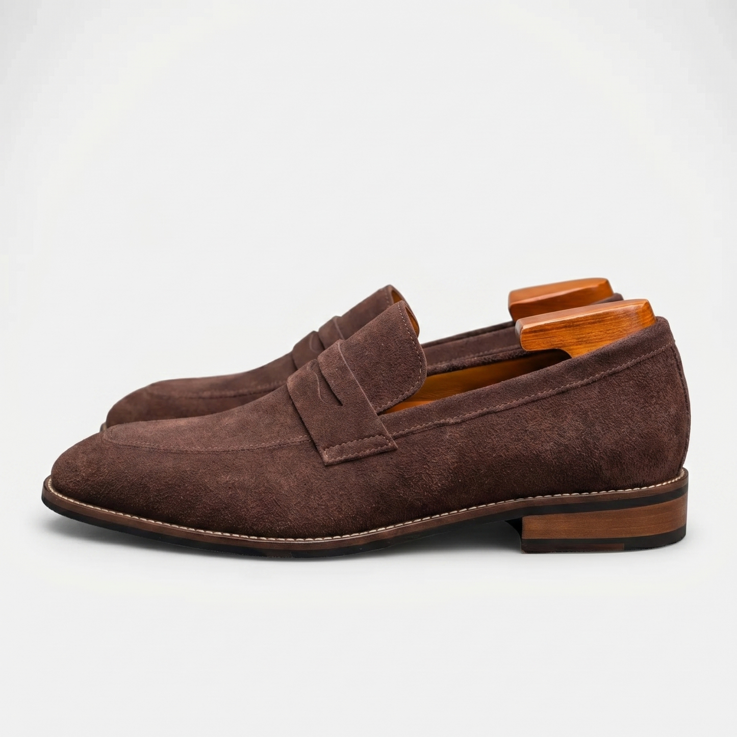 Men’s Suede Penny Loafers Classic Smart Slip-On Shoes