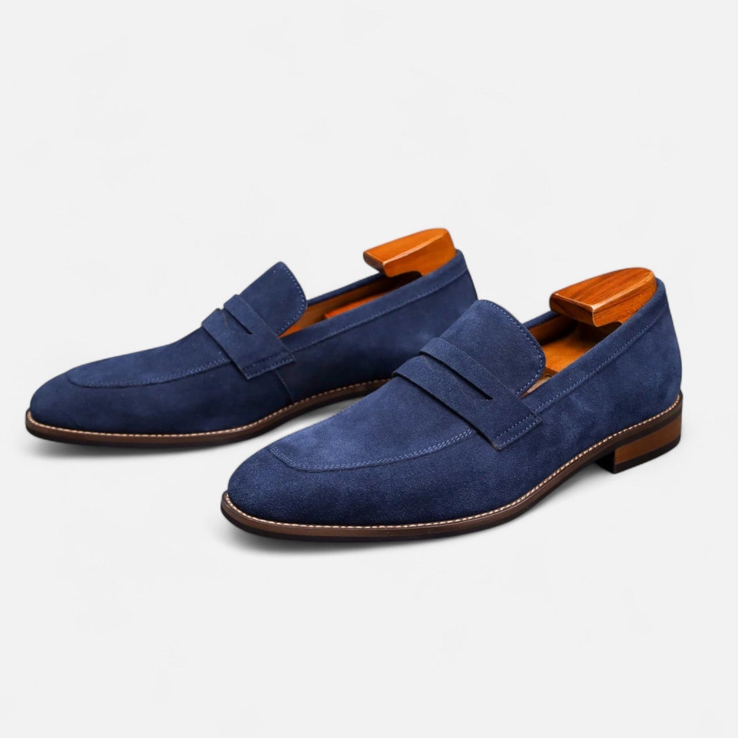 Men’s Suede Penny Loafers Classic Smart Slip-On Shoes