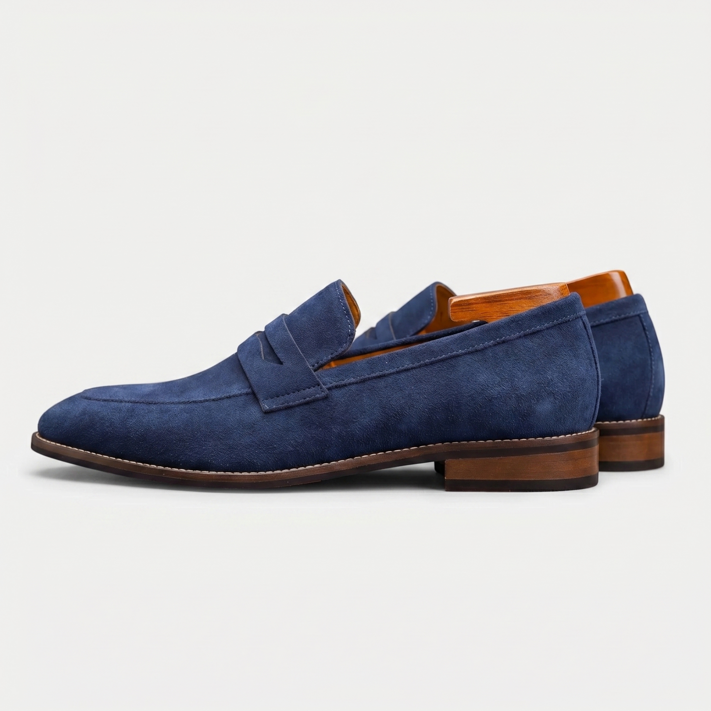 Men’s Suede Penny Loafers Classic Smart Slip-On Shoes
