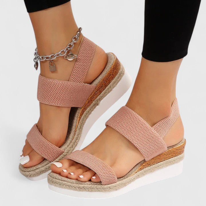 Goldenshore Women's Summer Comfort Sandals - Thick Platform Slingback Slides, Cushioned Beach Shoes